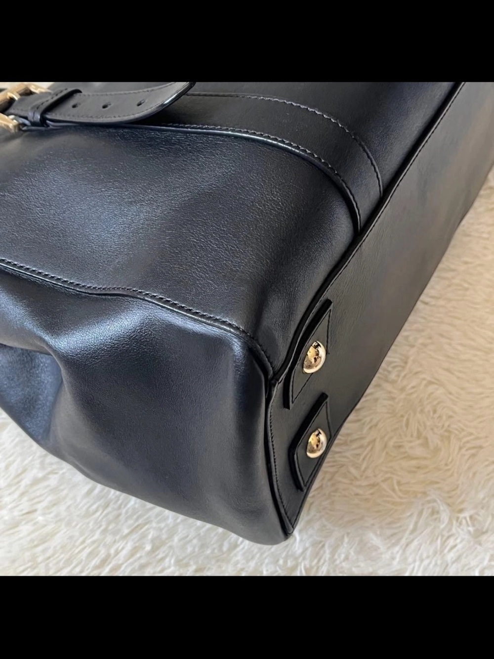 Mulberry Black Leather Bayswater-Style Top-Handle Satchel - Picture 7 of 16